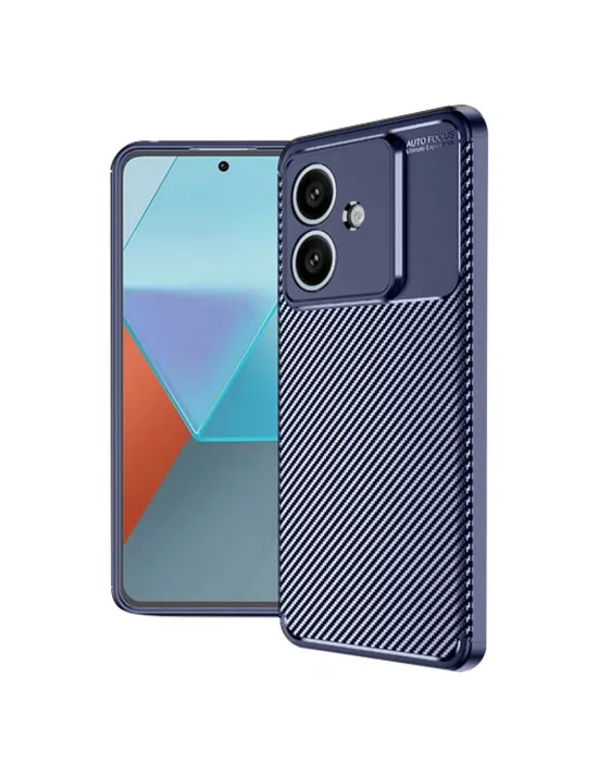 Oppo A3 Kılıf Auto Focus Karbon Kapak - Lacivert
