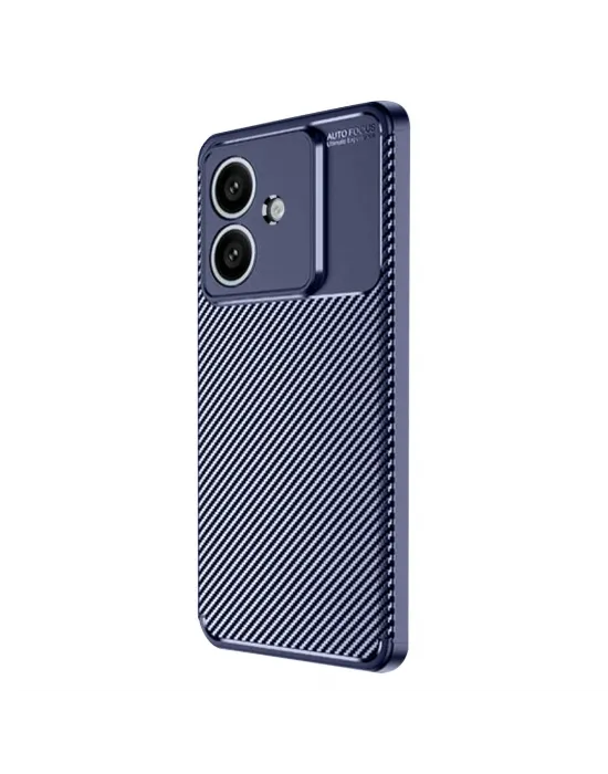 Oppo A3 Kılıf Auto Focus Karbon Kapak - Lacivert