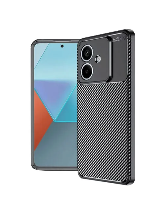 Oppo A3 Kılıf Auto Focus Karbon Kapak - Siyah