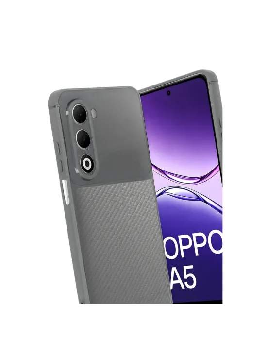 Oppo A5 4g Auto Focus Karbon Kapak - Gri