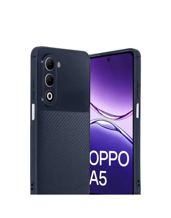 Oppo A5 4g Auto Focus Karbon Kapak - Lacivert