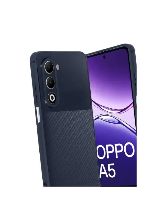 Oppo A5 4g Auto Focus Karbon Kapak - Lacivert