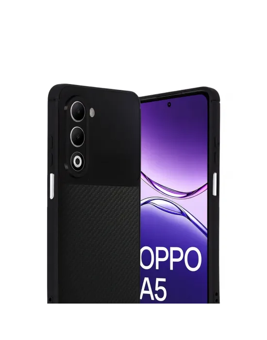 Oppo A5 4g Auto Focus Karbon Kapak - Siyah