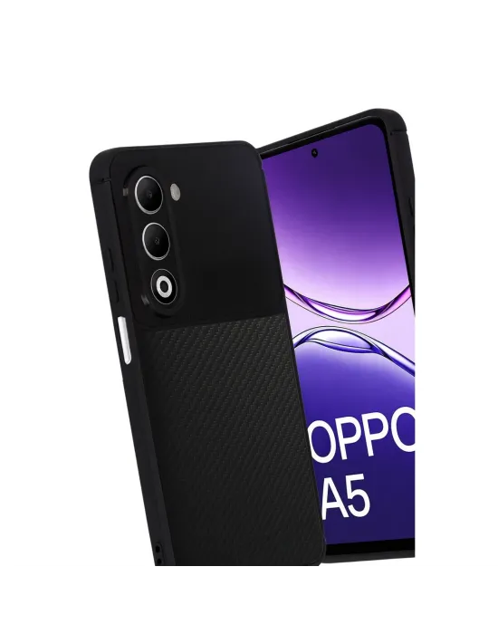 Oppo A5 4g Auto Focus Karbon Kapak - Siyah