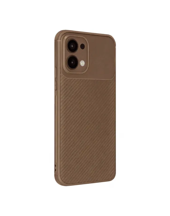Oppo A6 Pro 4g Auto Focus Karbon Kapak - Kahverengi