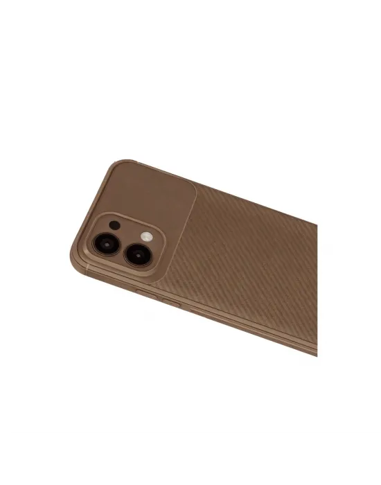 Oppo A6 Pro 4g Auto Focus Karbon Kapak - Kahverengi