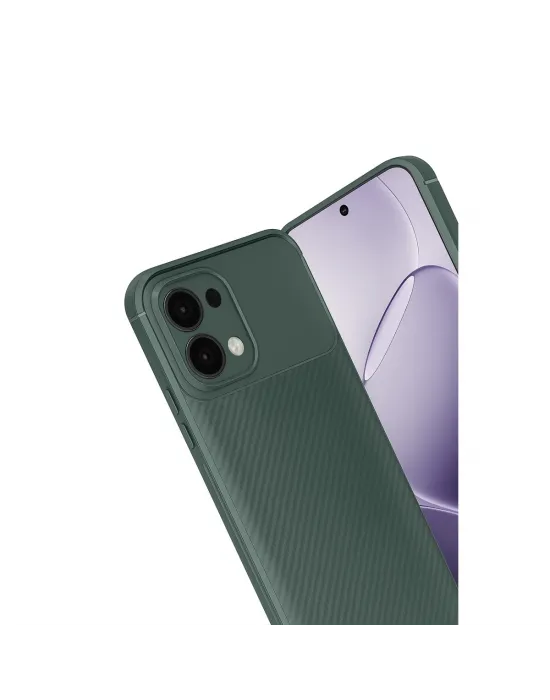 Oppo A6 Pro 4g Auto Focus Karbon Kapak - Koyu Yeşil