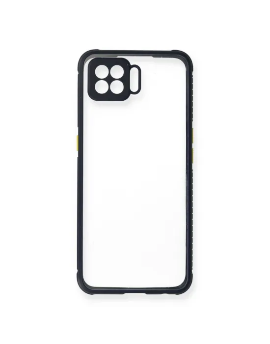 Oppo A73 Kılıf Miami Şeffaf Silikon - Lacivert