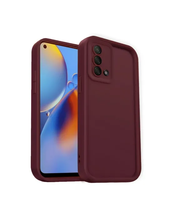 Oppo A74 4g Kılıf Viera Silikon - Bordo