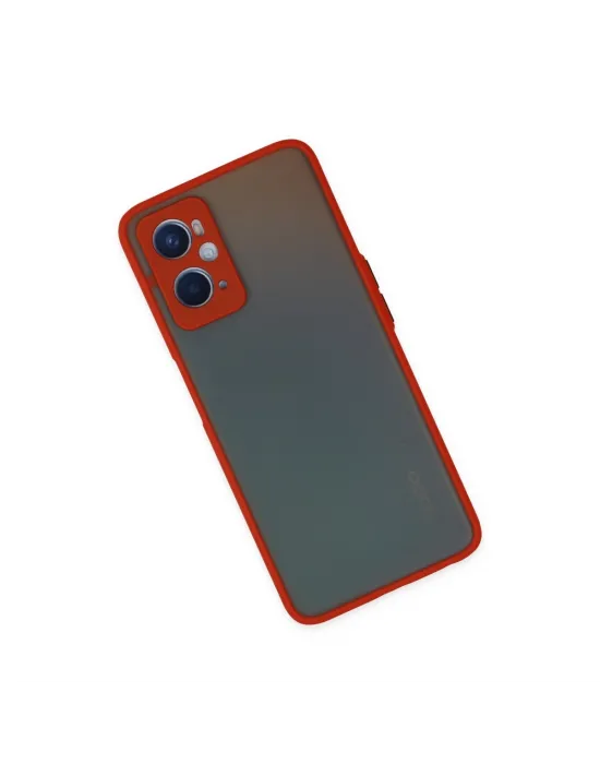Oppo A96 Kılıf Montreal Silikon Kapak - Kırmızı
