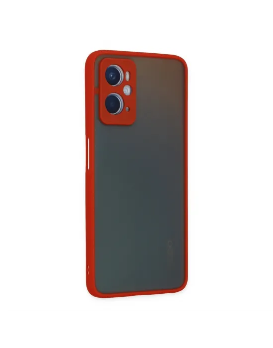 Oppo A96 Kılıf Montreal Silikon Kapak - Kırmızı