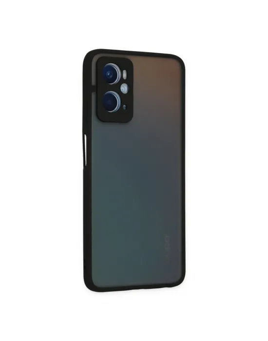 Oppo A96 Kılıf Montreal Silikon Kapak - Siyah