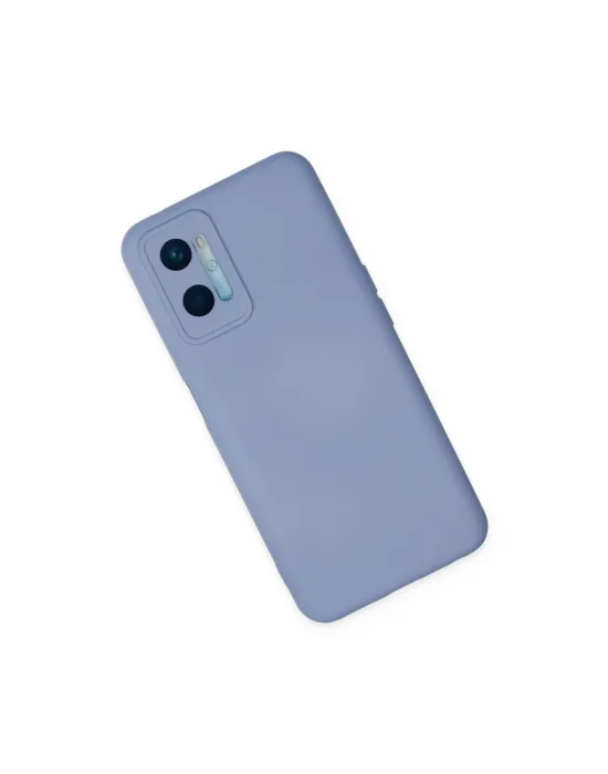 Oppo A96 Kılıf Nano İçi Kadife Silikon - Lila