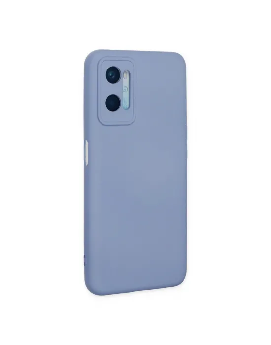 Oppo A96 Kılıf Nano İçi Kadife Silikon - Lila