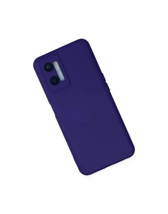 Oppo A96 Kılıf Nano İçi Kadife Silikon - Mor