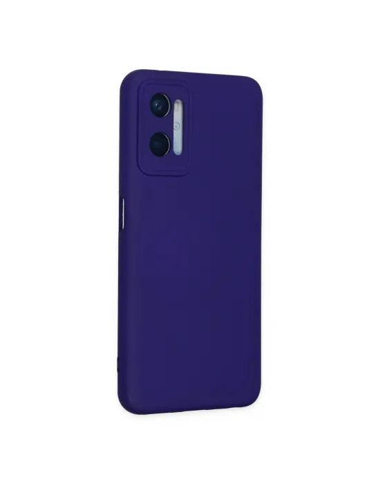 Oppo A96 Kılıf Nano İçi Kadife Silikon - Mor
