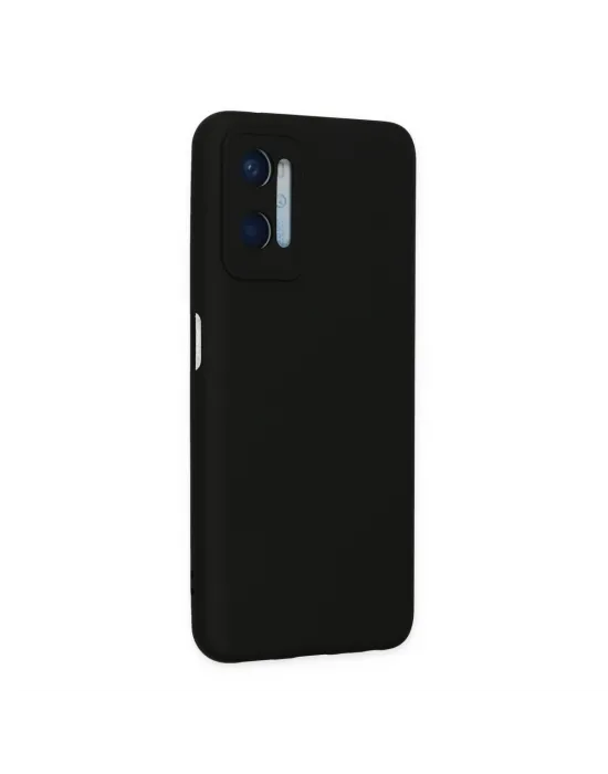 Oppo A96 Kılıf Nano İçi Kadife Silikon - Siyah