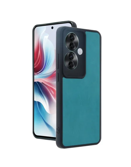 Oppo Reno 11f Kılıf Aras Deri Kapak - Açık Yeşil