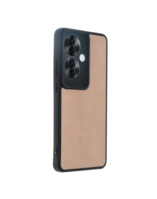 Oppo Reno 11f Kılıf Aras Deri Kapak - Pudra