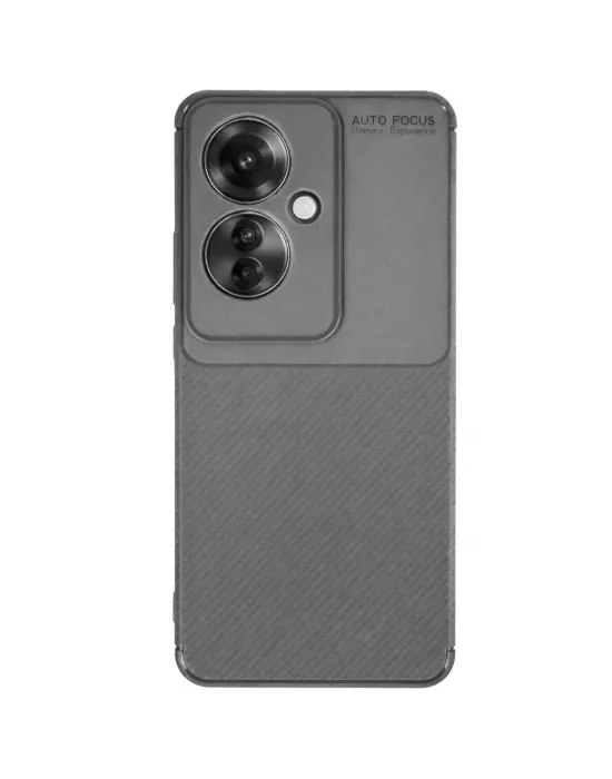 Oppo Reno 11f Kılıf Auto Focus Karbon Kapak - Gri