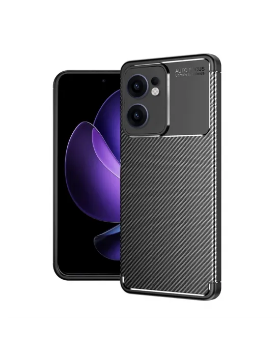 Oppo Reno 13f Kılıf Auto Focus Karbon Kapak - Siyah
