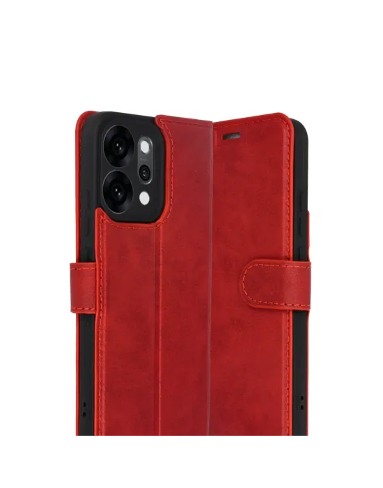 Oppo Reno 14 Trend S Plus Kapaklı Kılıf - Kırmızı