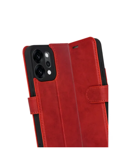 Oppo Reno 14 Trend S Plus Kapaklı Kılıf - Kırmızı