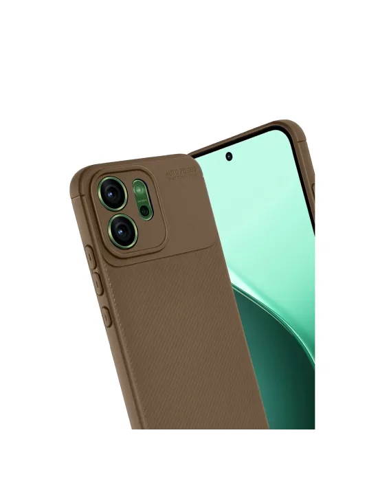Oppo Reno 14f Auto Focus Karbon Kapak - Kahverengi