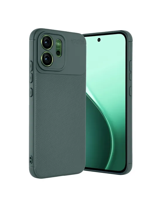 Oppo Reno 14f Auto Focus Karbon Kapak - Koyu Yeşil
