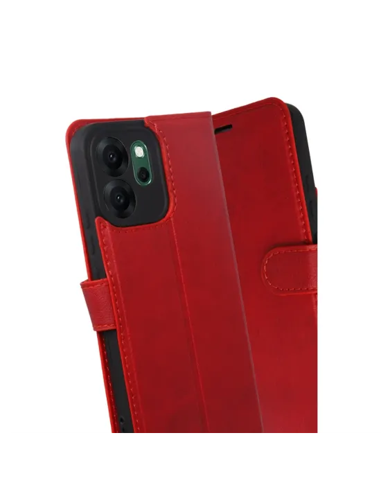 Oppo Reno 14f Trend S Plus Kapaklı Kılıf - Kırmızı
