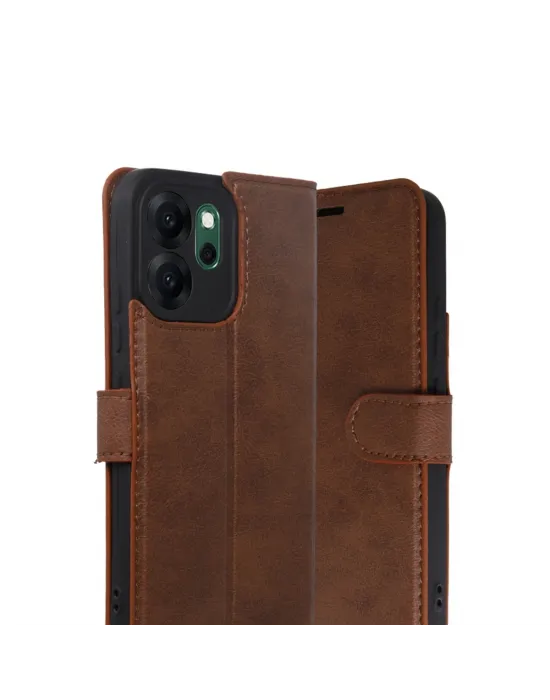 Oppo Reno 14f Trend S Plus Kapaklı Kılıf - Taba