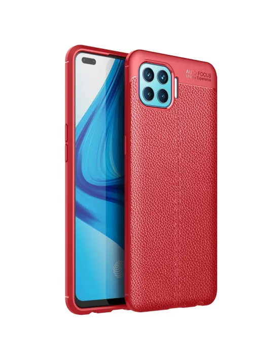 Oppo Reno 4 Lite Kılıf Auto Focus Kapak - Kırmızı