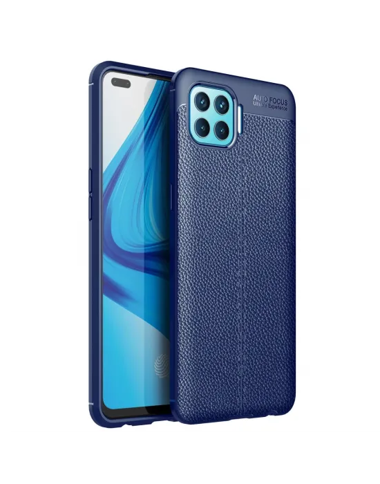 Oppo Reno 4 Lite Kılıf Auto Focus Kapak - Lacivert