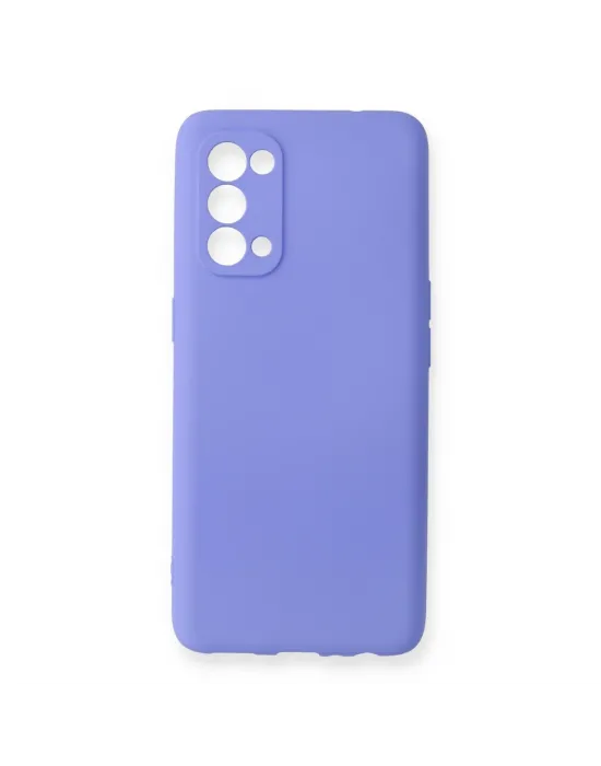 Oppo Reno 5 Kılıf First Silikon - Lila
