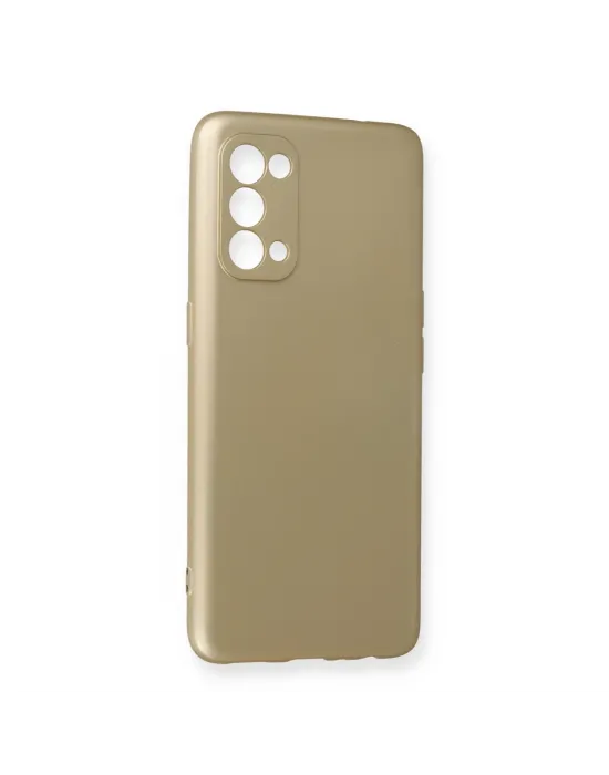 Oppo Reno 5 Pro Kılıf First Silikon - Gold
