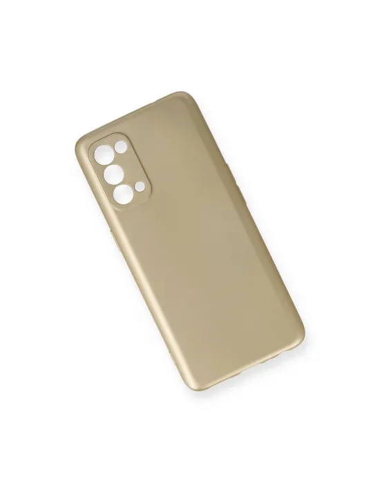 Oppo Reno 5 Pro Kılıf First Silikon - Gold