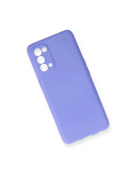 Oppo Reno 5 Pro Kılıf First Silikon - Lila