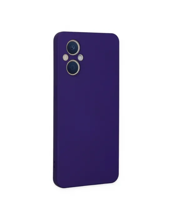 Oppo Reno 7 Lite Kılıf Nano İçi Kadife Silikon - Mor