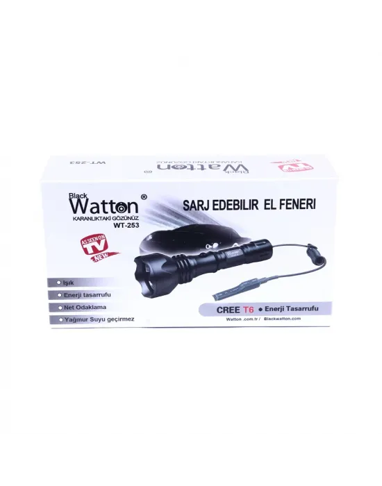 Orjinal 600 Lümen Tx6 Şarjlı Özel Avcı Feneri  Wt-253