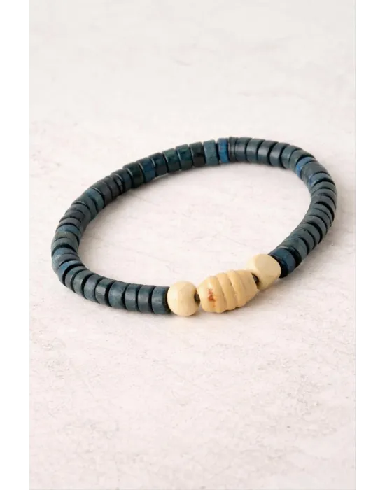 Oval Bambu Ahşap Bileklik 8 mm