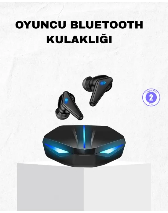 Oyuncu Bluetooth Kulaklık Tam Kablosuz Stereo Led Işıklı
