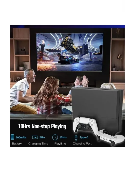 P4 Plus Bluetooth Titreşimli Ps4/ps5 Uyumlu Pc Telefon Joystick Kablosuz Oyun Kolu Siyah