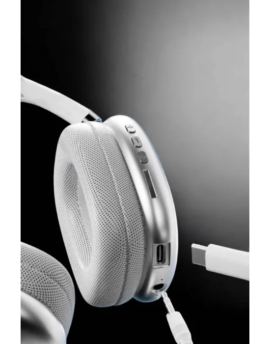 P9 Air Max Kablosuz 5.0 Mikrofonlu Bluetooth Kulaklık Beyaz Yüksek Ses Kaliteli