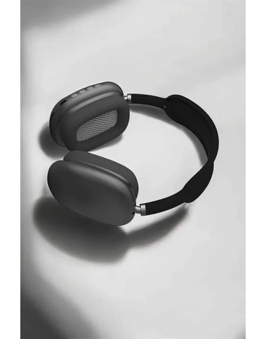 P9 Plus Hi-fi Ses Kalitesi Ayarlanabilir Mikrofonlu Bluetooth Kulaklık Siyah