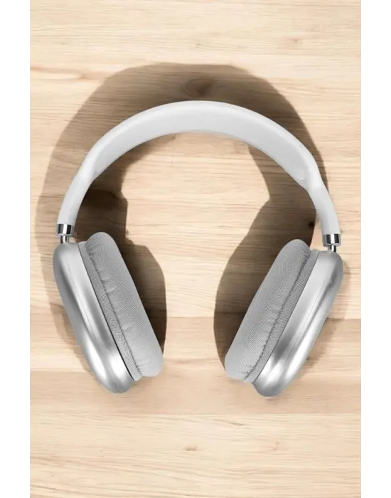 P9 Plus Kablosuz Kulak Üstü Bluetooth Kulaklık Beyaz Yüksek Ses Kaliteli