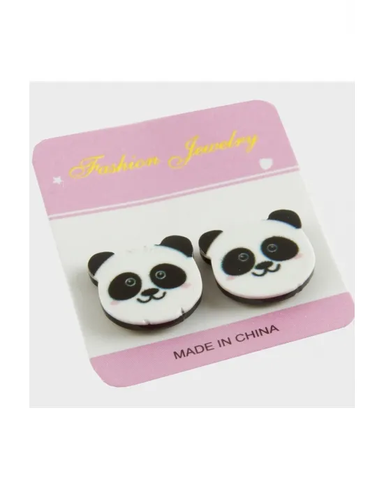 Panda Mıknatıslı Plastik Çocuk Küpesi