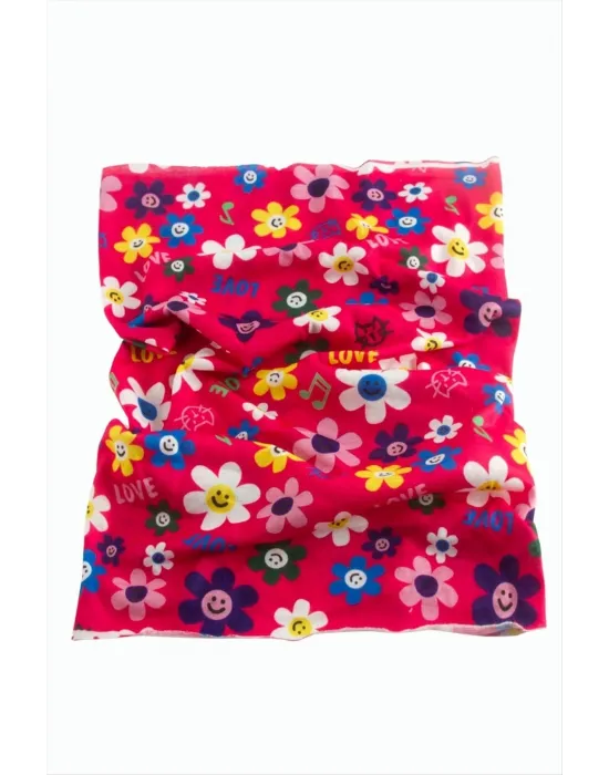 Papatya Desenli Baff Boyunluk