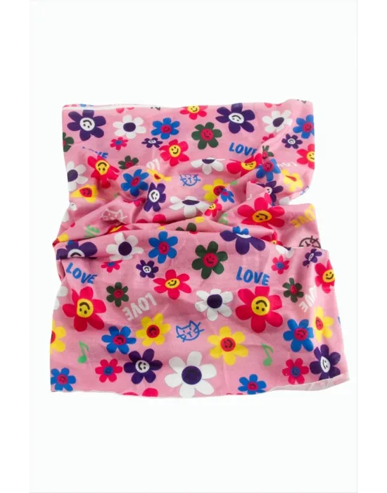 Papatya Desenli Baff Boyunluk