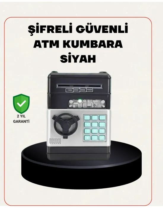 Para Kasası Görünümlü Elektronik Şifreli Kumbara