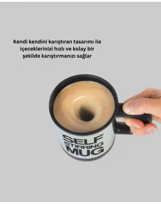 Paslanmaz Çelik Kendi Kendini Karıştıran Akıllı Kupa – Isı Yalıtımlı